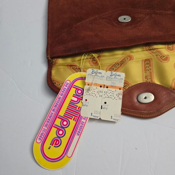 Phillippe Suede Clutch Bag – Vintage, Deadstock, 70s Style, Made in USA - Picture 4 of 10